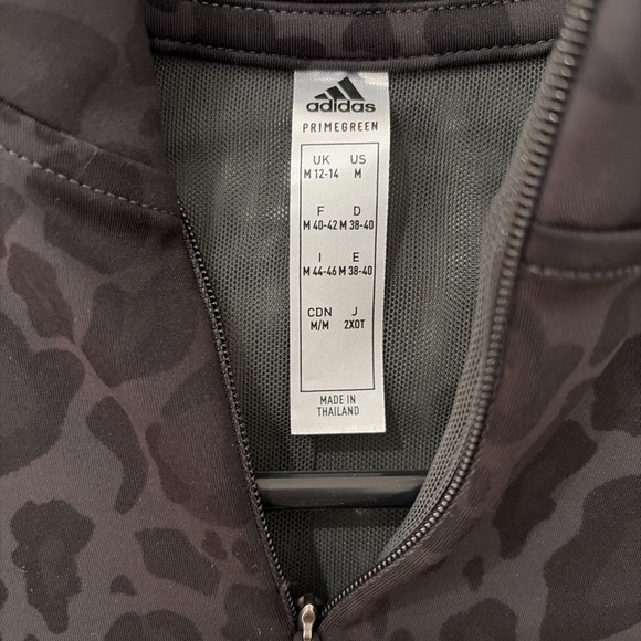 Adidas Women's Leopard Print Crop Top - Picture 5 of 5